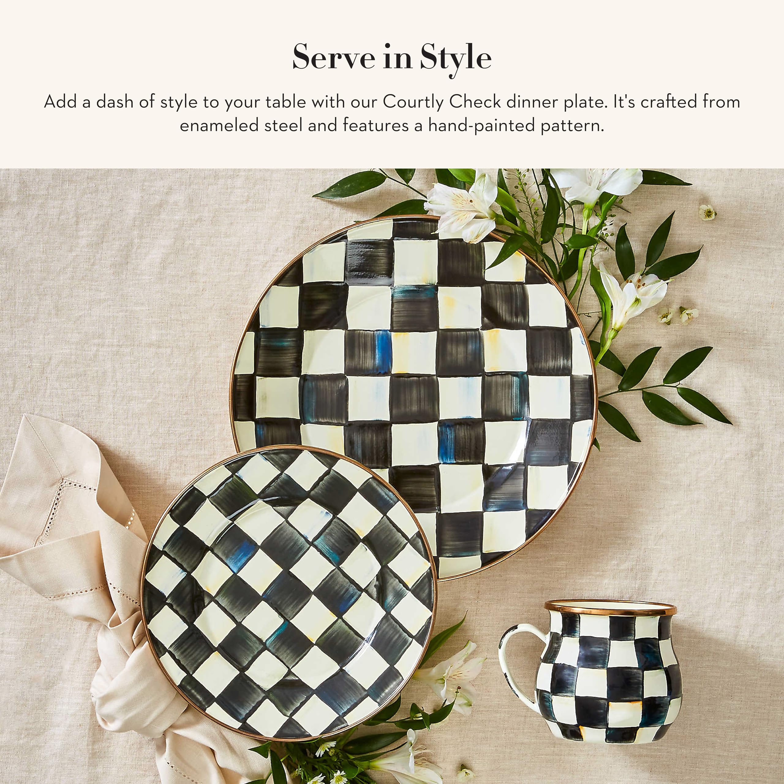 Amazon.com | MACKENZIE-CHILDS Enamel Dinner Plate